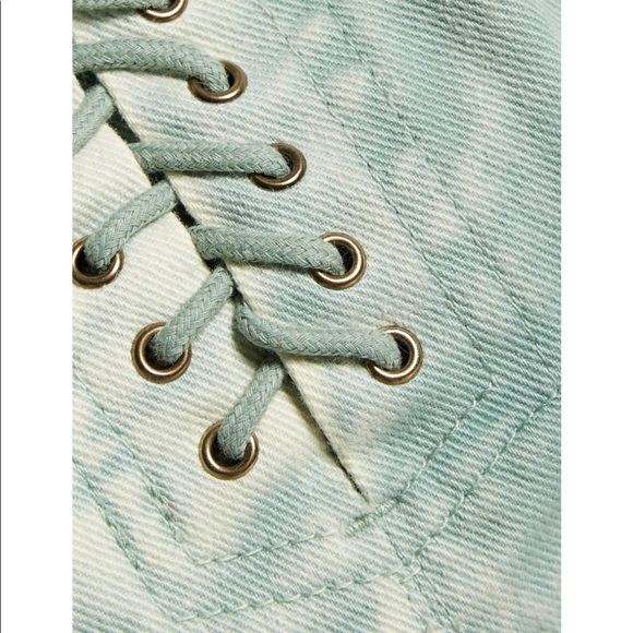 SOLD Roberto Cavalli Lace-up Denim Mini Skirt - Picture 2 of 7